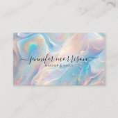 Blauwe Holografische Opal Glitter Make-up, Schoonh Visitekaartje (Voorkant)