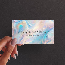 Blauwe Holografische Opal Glitter Make-up, Schoonh