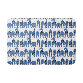 Blauwe Hond Billen Patroon Badmat
