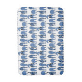 Blauwe Hond Billen Patroon Badmat (Voorkant Verticaal)