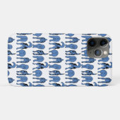 Blauwe Hond Billen Patroon Case-Mate iPhone Case (Achterkant (horizontaal))