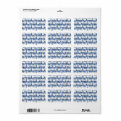Blauwe Hond Billen Patroon Etiket (Full Sheet)