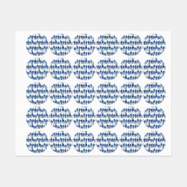 Blauwe Hond Billen Patroon Labels