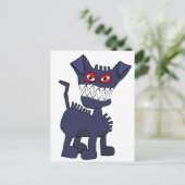 blauwe hond briefkaart (Staand voorkant)