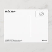 blauwe hond briefkaart (Achterkant)