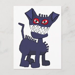 blauwe hond briefkaart