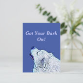 Blauwe hond-democraten krijgen je nek aan! Postkaa Briefkaart (Staand voorkant)