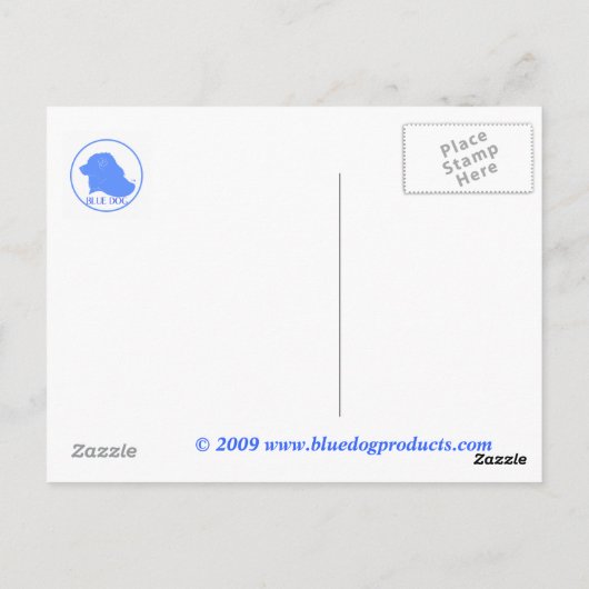 Blauwe hond-democraten krijgen je nek aan! Postkaa Briefkaart (Achterkant)