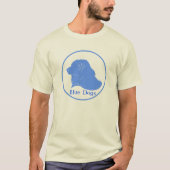 Blauwe hond-democraten organisch T-shirt (Voorkant)