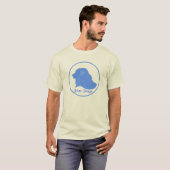 Blauwe hond-democraten organisch T-shirt (Voorkant volledig)