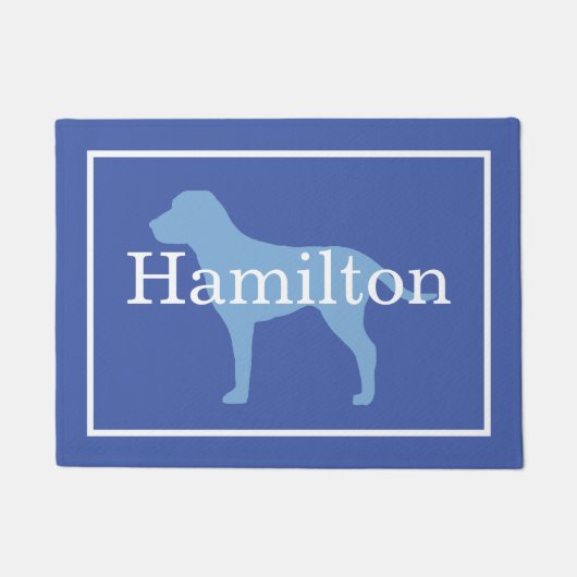 Blauwe hond deurmat (Voorkant)