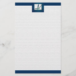 Blauwe hond Elegant Briefpapier