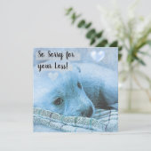 Blauwe Hond en Hart Kaart (Staand voorkant)