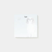 Blauwe hond en hartopmerkingen post-it® notes (Voorkant)