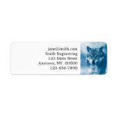 Blauwe hond etiket (Voorkant)