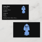 Blauwe hond. Hond. Visitekaartje (Voorkant / Achterkant)