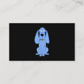 Blauwe hond. Hond. Visitekaartje (Achterkant)