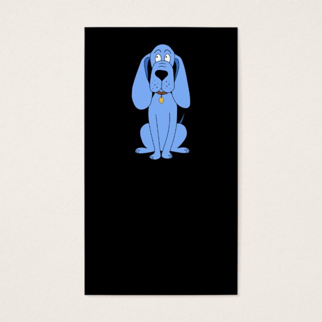 Blauwe hond. Hond. Visitekaartjes (Voorkant)