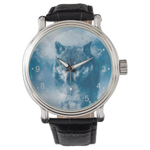 Blauwe hond horloge