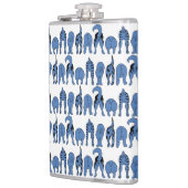 Blauwe Hond Konten Patroon Heupfles (Links)