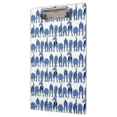 Blauwe Hond Konten Patroon Klembord (Links)