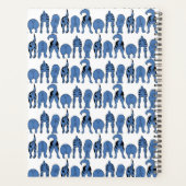 Blauwe Hond Konten Patroon Planner (Achterkant)