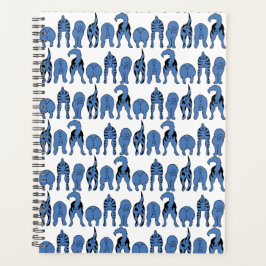Blauwe Hond Konten Patroon Planner