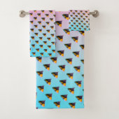 Blauwe Hond Kus Blauwe Gradiënt        Bad Handdoek (Insitu)