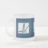 Blauwe hond matglas koffiemok (Links)