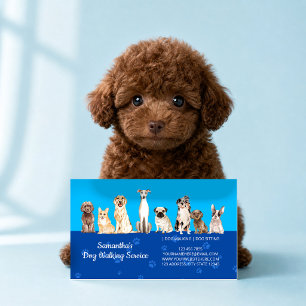 Blauwe Hond Nagel Trim Service Visitekaartje