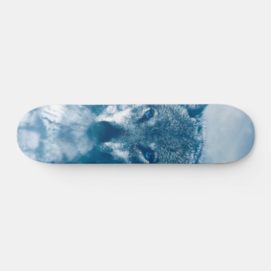 Blauwe hond persoonlijk skateboard (Horizontaal)