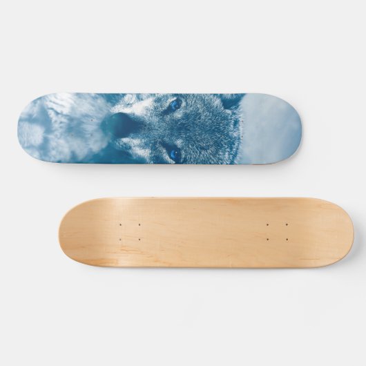 Blauwe hond persoonlijk skateboard (Horizontaal)