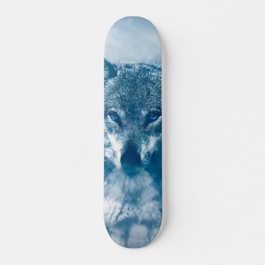 Blauwe hond persoonlijk skateboard (Voorkant)