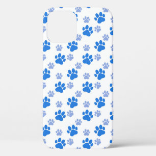 Blauwe Hond Pootafdruk Eenvoudige Dierenliefhebber Case-Mate iPhone Case