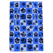 Blauwe Hond Pootafdruk Schakelaar Medium Cadeauzakje (Voorkant)