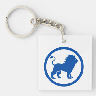 Blauwe hond sleutelhanger
