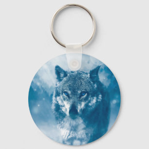 Blauwe hond sleutelhanger