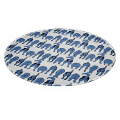 Blauwe Hond Staartjes Patroon Snijplank (Hoek)