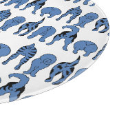 Blauwe Hond Staartjes Patroon Snijplank (Hoek)