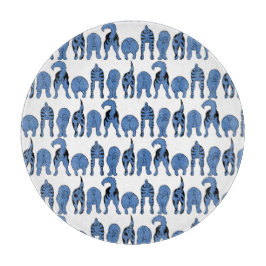 Blauwe Hond Staartjes Patroon Snijplank