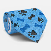 Blauwe hond stropdas (Opgerold)