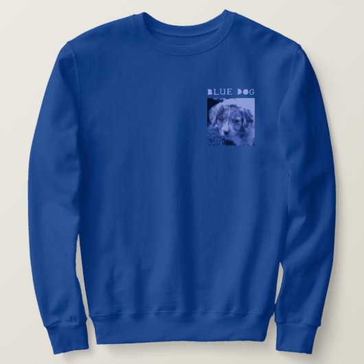 Blauwe hond T-shirt (Design voorkant)