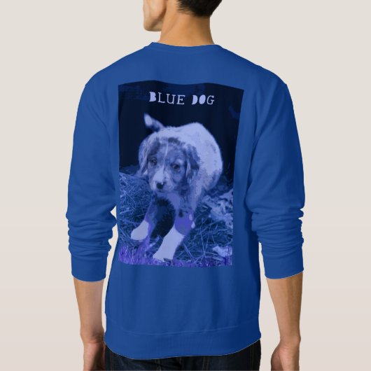 Blauwe hond T-shirt (Achterkant)