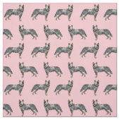 Blauwe hond van Heeler Stof (Swatch)