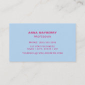 Blauwe hond visitekaartje (Achterkant)