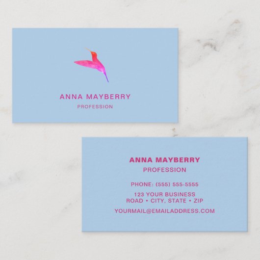 Blauwe hond visitekaartje (Voorkant / Achterkant)