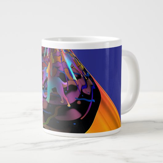 Blauwe honden grote koffiekop (Voorkant rechts)