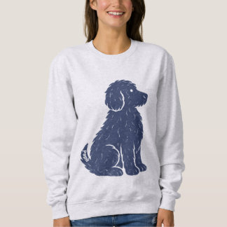 Blauwe Honden Silhouet Minimaal Kunst Trui