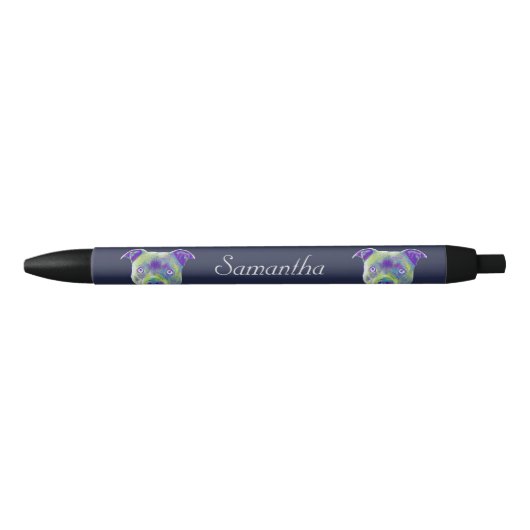 Blauwe hondenhond gepersonaliseerde pen (Voorkant)