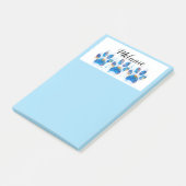 blauwe hondenliefhebbers pagina afdrukken blauw a post-it® notes (Schuin)